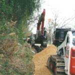 Here you see our crew trenching for the purpose of installing a city sewer lateral for a new home.